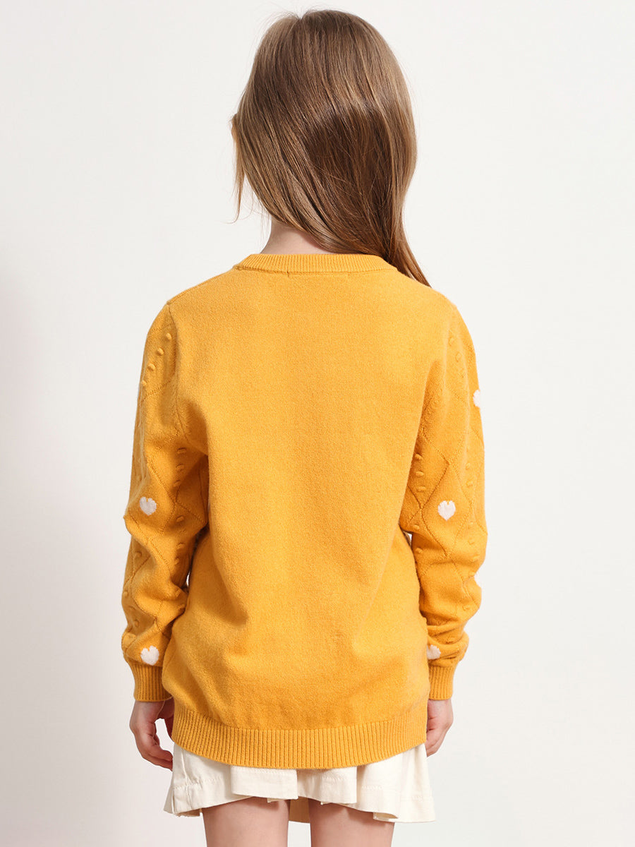 COMOBOCA 100% Wool Kids' Round Neck Sweater