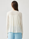 COMOBOCA Women's Button-Up Cardigan with Cable Knit Detail