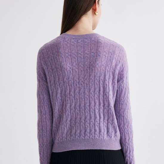 COMOBOCA 100% Cashmere Women's Cable Knit Sweater
