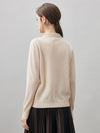 COMOBOCA 100% Cashmere Women's Turtleneck Button Front Knit Cardigan