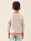 COMOBOCA 100% Wool Kid's Cable Knit Zip Up Coat