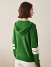 COMOBOCA 100% Cashmere Women's Half Zip Sweater Knit Hoodie