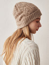COMOBOCA 100% Cashmere Stylish Cable Knit Beanie