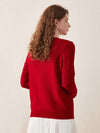COMOBOCA 100% Wool Women's Cable Knit Sweater