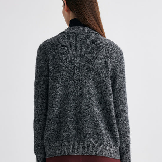 COMOBOCA 100% Cashmere Women's Shawl Collar Button Up Knit Cardigan