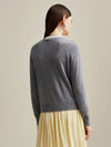 COMOBOCA 100% Cashmere Women's Argyle Pattern Button-Up Cardigan