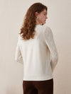 COMOBOCA 100% Wool Women's Cable Knit Sweater