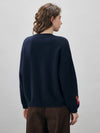 COMOBOCA Women's Wool Christmas Themed Round Neck Sweater