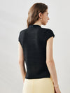 COMOBOCA Women's Textured Pearl Accents Blouse