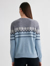 COMOBOCA 100% Cashmere Women's Fair Isle Round Neck Knit Sweater