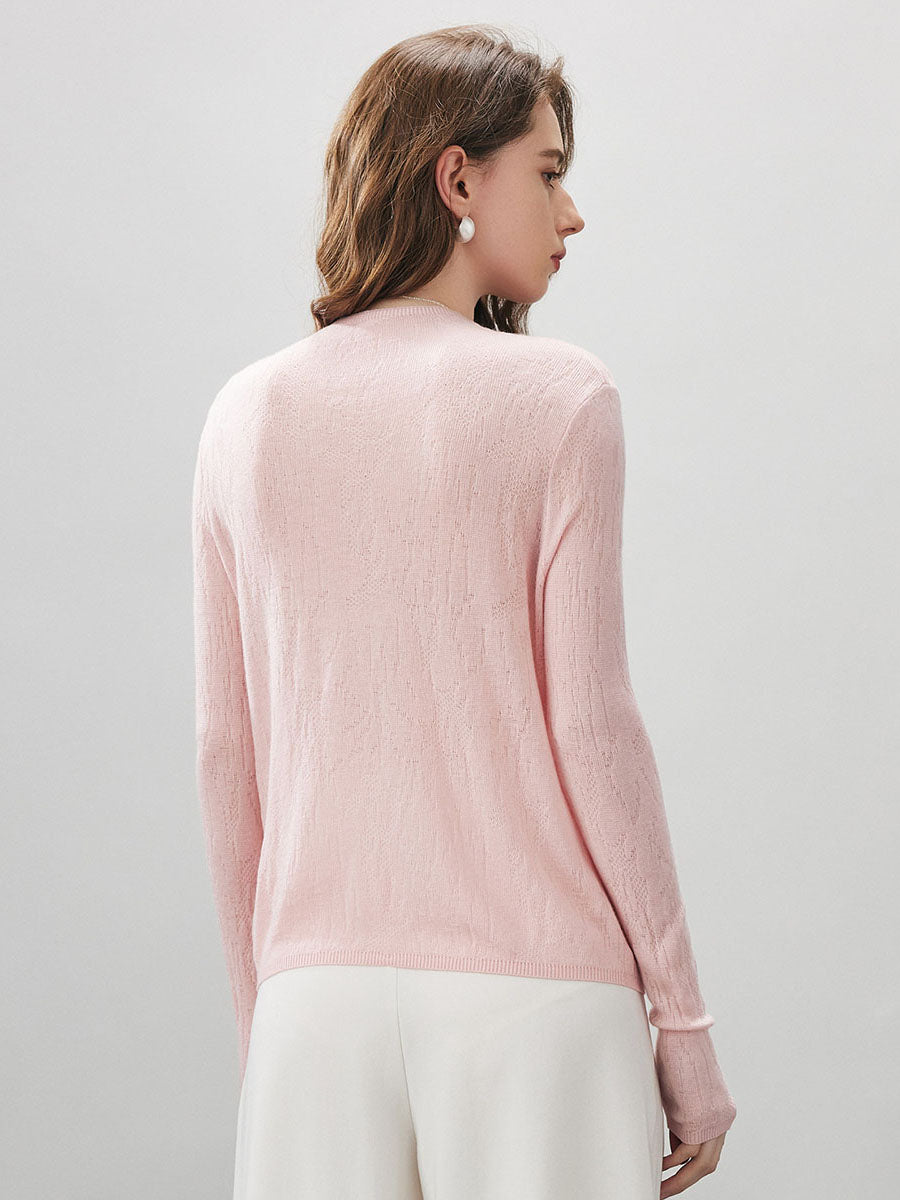 COMOBOCA Women's Round Neck Knit Sweater
