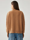 COMOBOCA 100% Cashmere Women's Turtleneck Ribbed Sweater