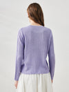 COMOBOCA Women's Cable Knit Ribbed Sweater