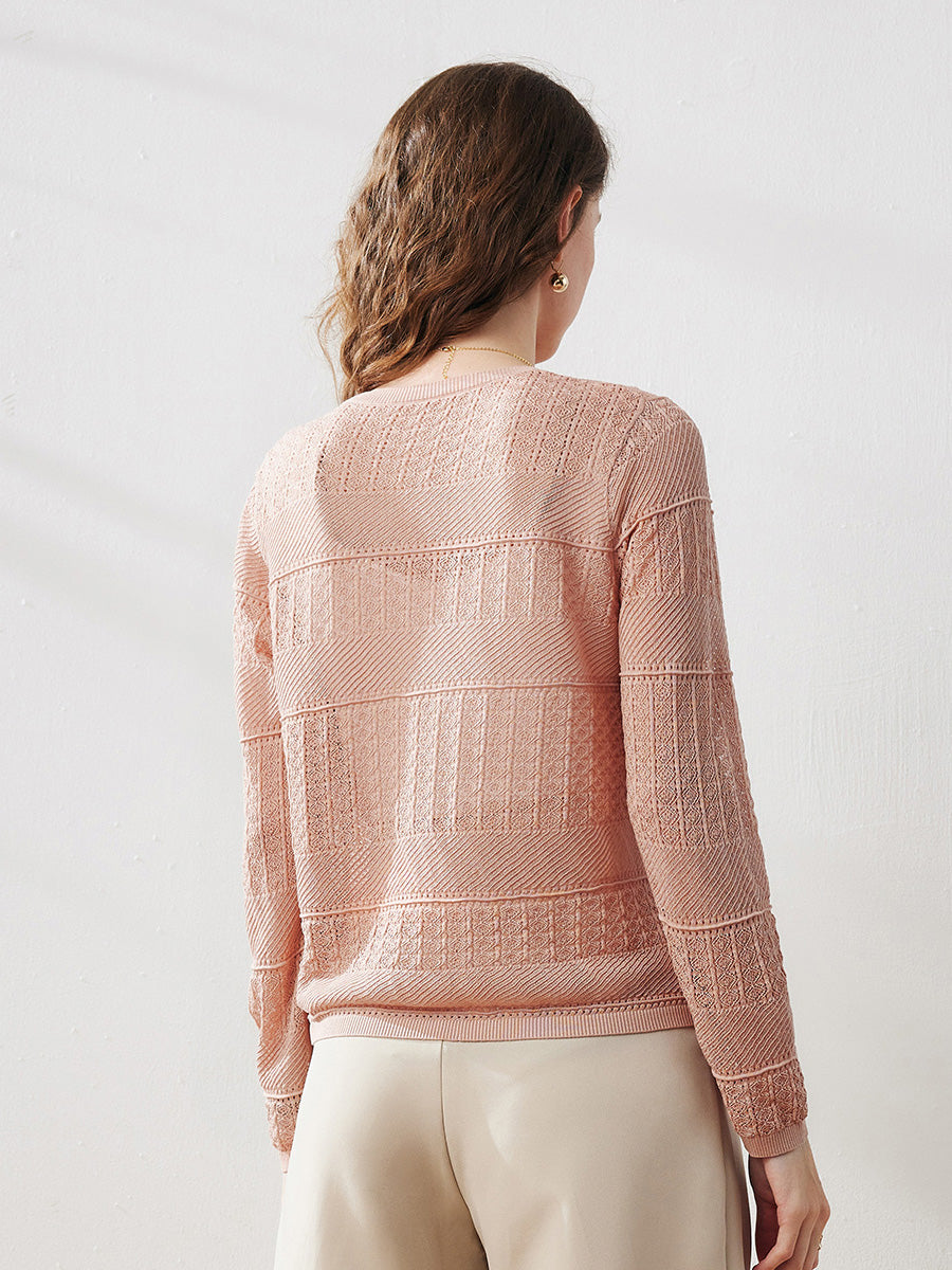 COMOBOCA Women's Stylish Textured Knit Sweater