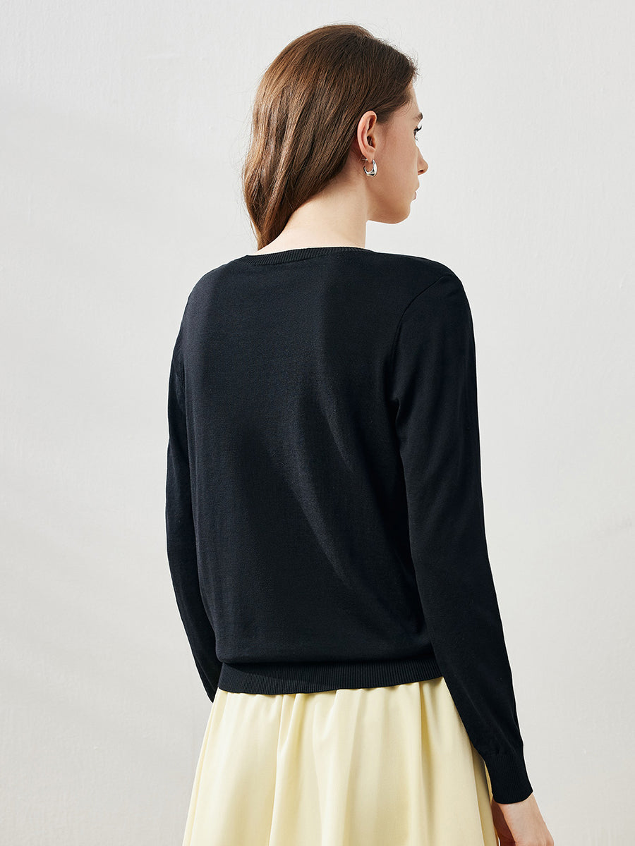 COMOBOCA Women's Ribbed Mock Cardigan Sweater