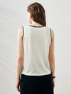COMOBOCA Women's V-Neck Contrast Trim Tank Top