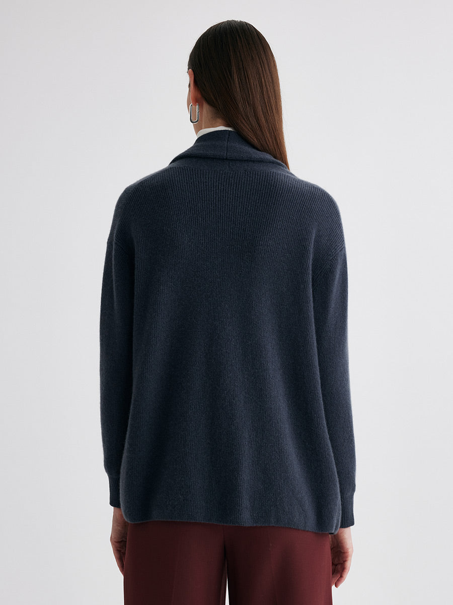 COMOBOCA 100% Cashmere Women's Shawl Collar Wrap Cardigan