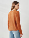 COMOBOCA Women's Cable Knit Ribbed Sweater