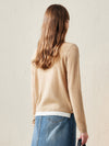 COMOBOCA 100% Wool Women's Layered Look Pullover Sweater