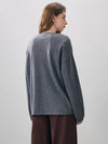 COMOBOCA 100% Wool Women's Oversized U-Neck Sweater
