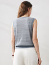 COMOBOCA Women's Frayed Edge Textured Tank Top