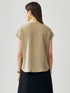 COMOBOCA 100% Mulberry Silk Women's Draped Cowl Neck Blouse