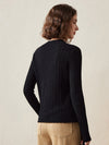 COMOBOCA Women's Ribbed Mock Neck Knit Sweater