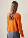 COMOBOCA 100% Wool Women's V-Neck Button Up Cardigan