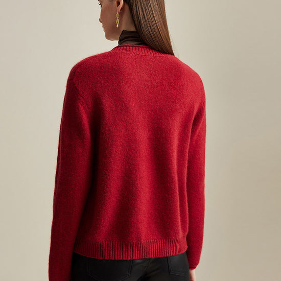 COMOBOCA 100% Cashmere Women's Cable Knit Cardigan