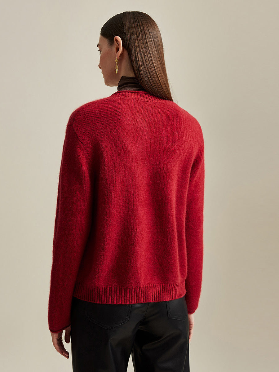 COMOBOCA 100% Cashmere Women's Cable Knit Cardigan
