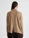COMOBOCA 100% Cashmere Women's Asymmetric Turtleneck Sweater