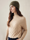 COMOBOCA 100% Cashmere Ribbed Knit Beanie