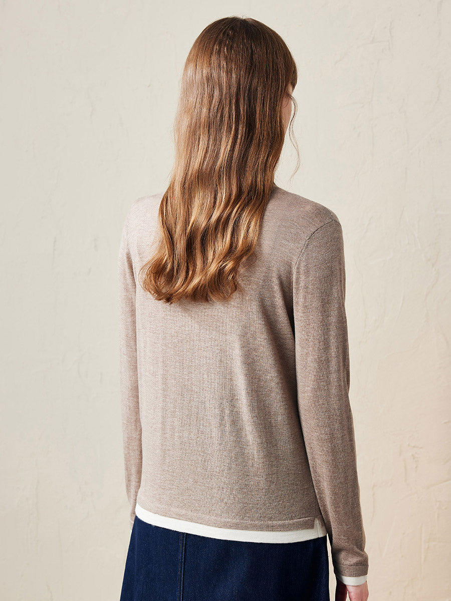 COMOBOCA 100% Wool Women's Lightweight Turtleneck Sweater