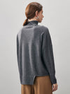 COMOBOCA 100% Cashmere Women's Asymmetric Turtleneck Sweater