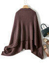 COMOBOCA 100% Cashmere Scarf Solid Color Shawls with Buttons