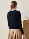 COMOBOCA 100% Wool Women's V-Neck Button Up Cardigan