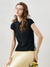 COMOBOCA Women's Textured Pearl Accents Blouse