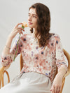 COMOBOCA Women's Floral Round Neck Sweater