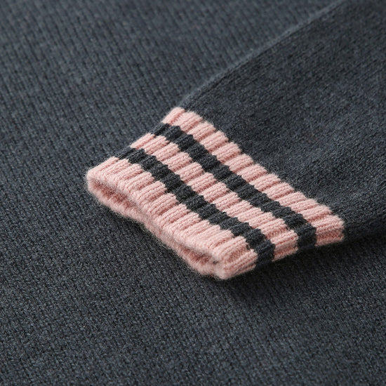 COMOBOCA 100% Wool Kid's Cable Knit Zip Up Coat