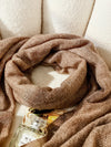 COMOBOCA 100% Cashmere Fringe Herringbone Scarf