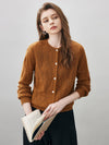 COMOBOCA Women's Chic Heart Patterned Button Cardigan
