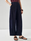COMOBOCA 100% Mulberry Silk Women's Reversible High Waist Pants