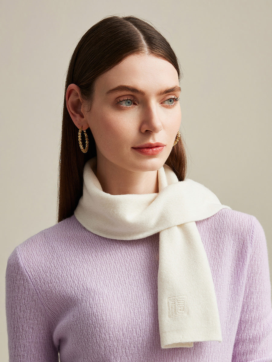 COMOBOCA 100% Cashmere Women's Embroidered Scarf