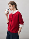 COMOBOCA 100% Cashmere Women's Button Front Knit Cardigan