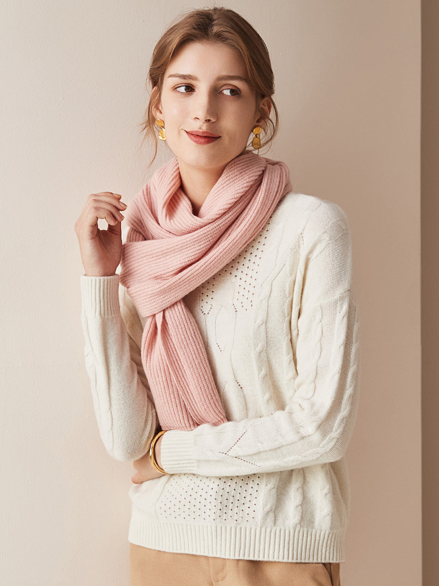 COMOBOCA 100% Cashmere Plain All Matched Scarf