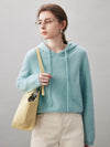 COMOBOCA Women's Wool Fuzzy Hooded Sweater