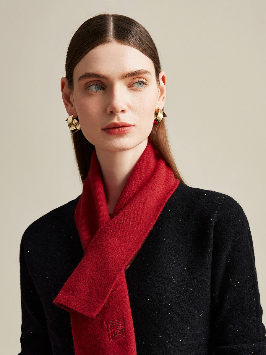 COMOBOCA 100% Cashmere Women's Embroidered Scarf