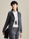 COMOBOCA 100% Wool Women's Cable Knit Zip Cardigan Hoodie