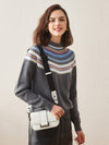 COMOBOCA 100% Cashmere Women's Fair Isle Knit Sweater