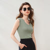 COMOBOCA Women's Ribbed V-Neck Tank Top